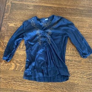 Embroidered peasant blouse